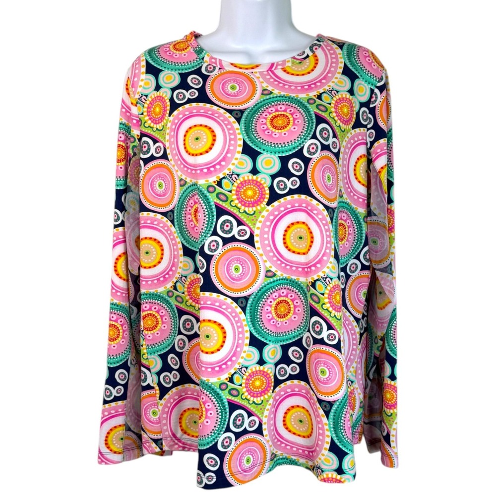 IBKUL UPF 50+ Long Sleeve Sun Shirt XL Leona Print Golf Tennis Cooling Top